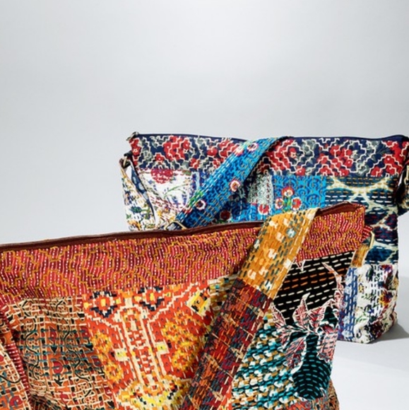 Boho Chic - Hand Stitched Patchwork Shoulder Bag - Fully Lined - Bohemian Style - Picture 9 of 9